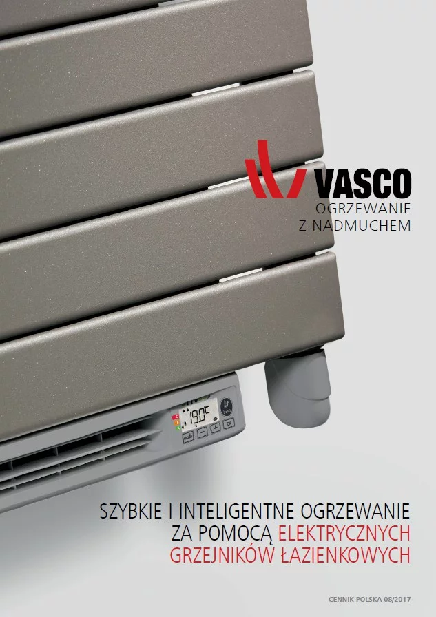 Vasco cennik – elektryczne grzejniki łazienkowe ( 2017 )