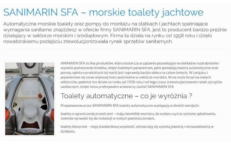 SANIMARIN SFA – morskie toalety jachtowe - NK