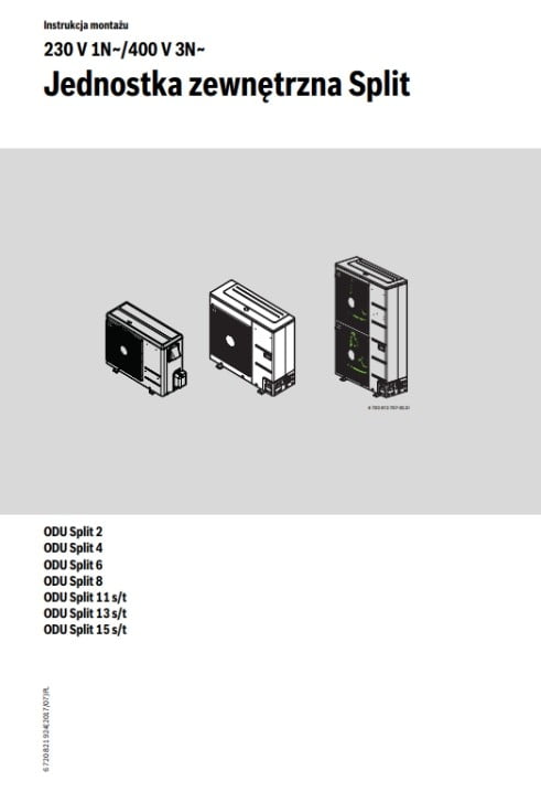 Instrukcja montażu - jednostka zewnętrzna Bosch Compress 3000 - A