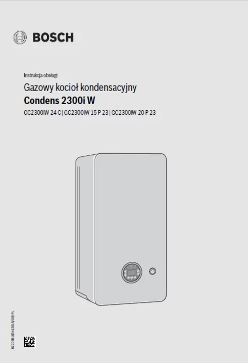 Bosch Condens 2300i W Instrukcja obsługi Gazowy kocioł kondensacyjny