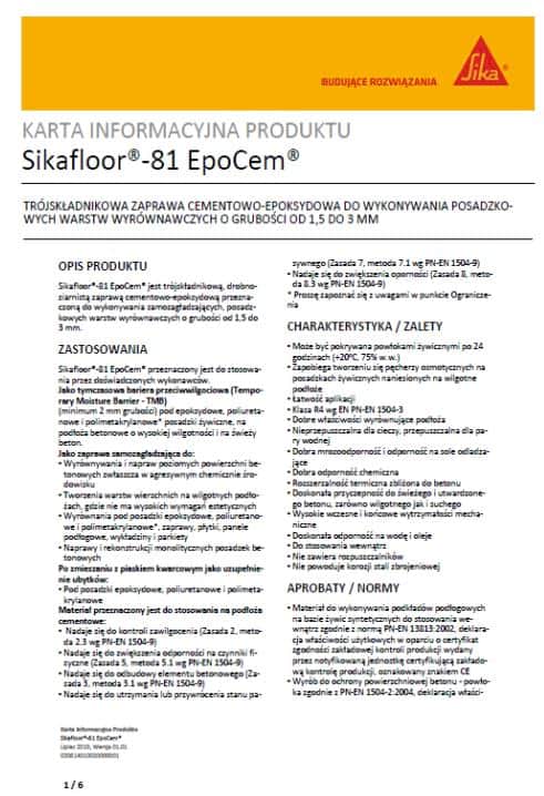 Sikafloor®-81 EpoCem® NK