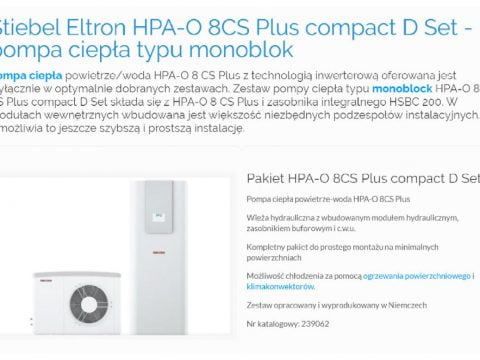 Stiebel Eltron HPA-O 8CS Plus compact D Set - pompa ciepła typu monoblok