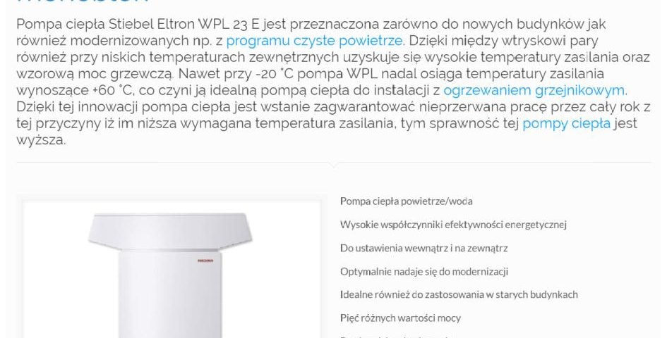 Stiebel Eltron WPL 23 E - pompa ciepła typu monoblok