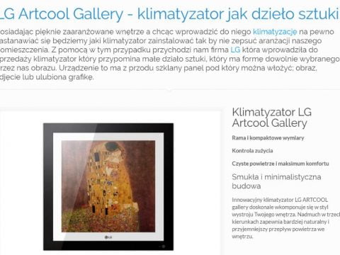 LG Artcool Gallery - klimatyzator jak dzieło sztuki - K1