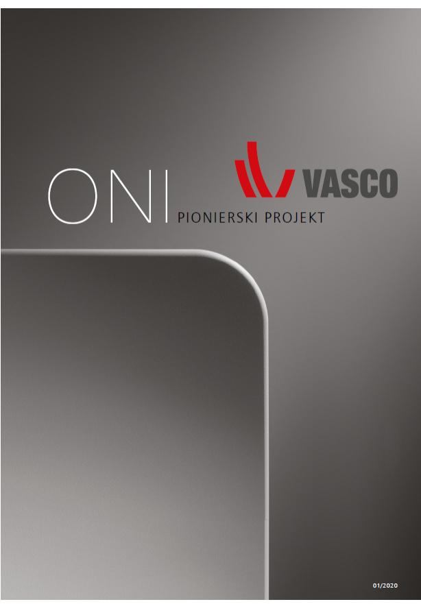 VASCO ONI – grzejniki dekoracyjne - katalog + cennik 2020