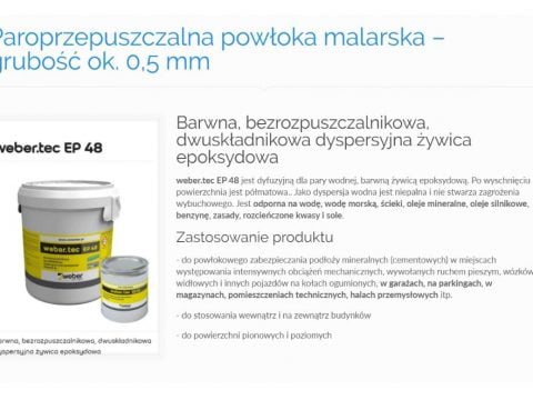 Paroprzepuszczalna powłoka malarska – grubość ok. 0,5 mm - K1