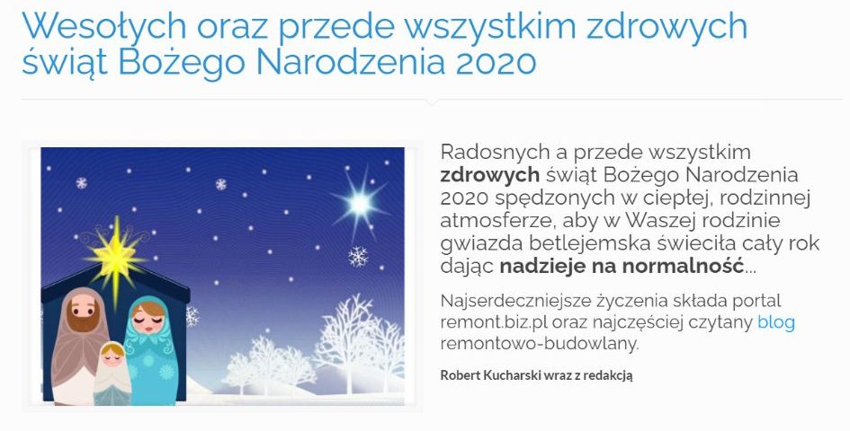 Wesołych oraz przede wszystkim zdrowych świąt Bożego Narodzenia 2020 - K2